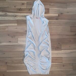 Boutique Ruched silver hooded dress- perfect for NYE!!